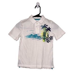 SONOMA White Collard “1991” T-Shirt with Surfer Scene
